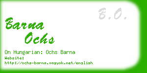 barna ochs business card